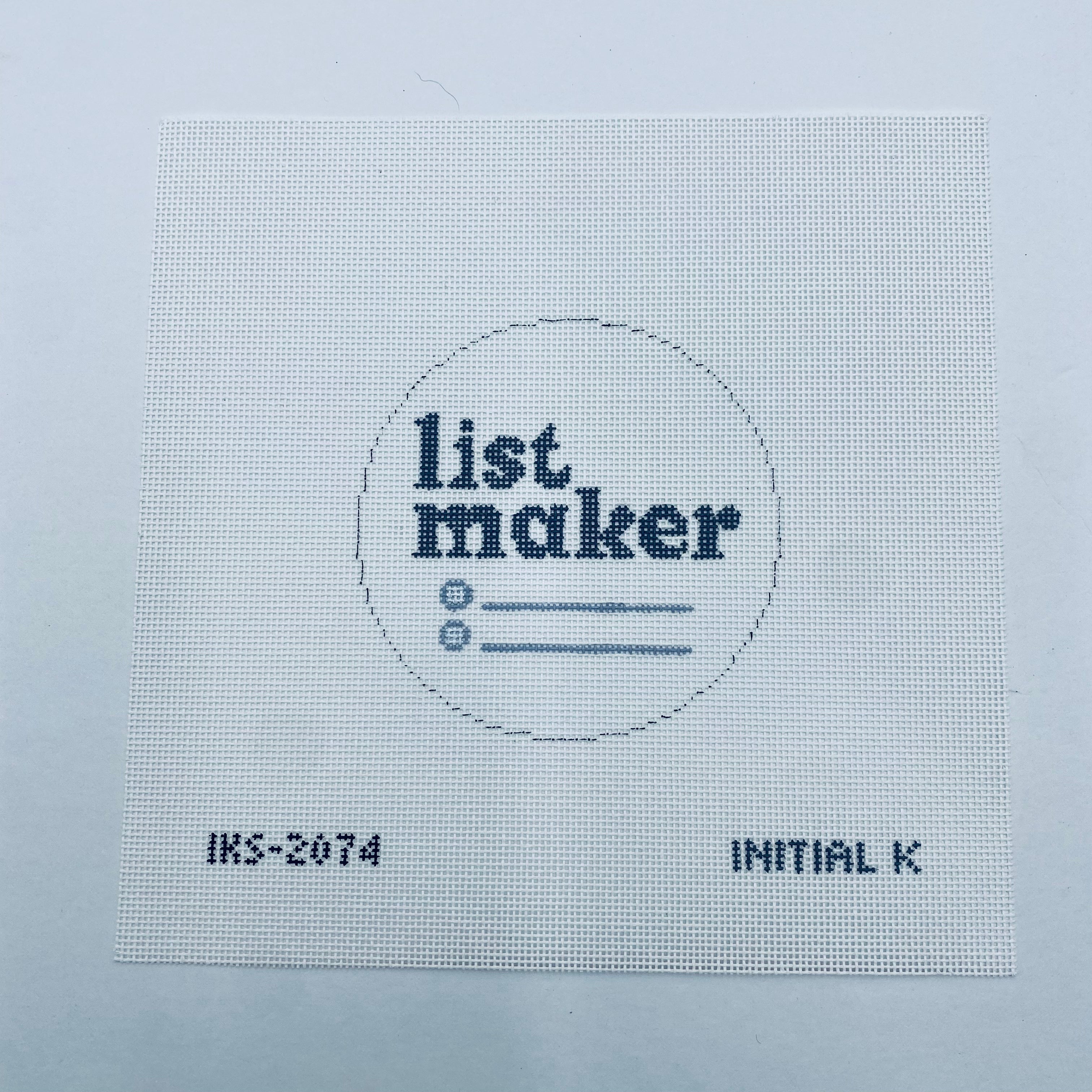 list maker canvas - KC Needlepoint