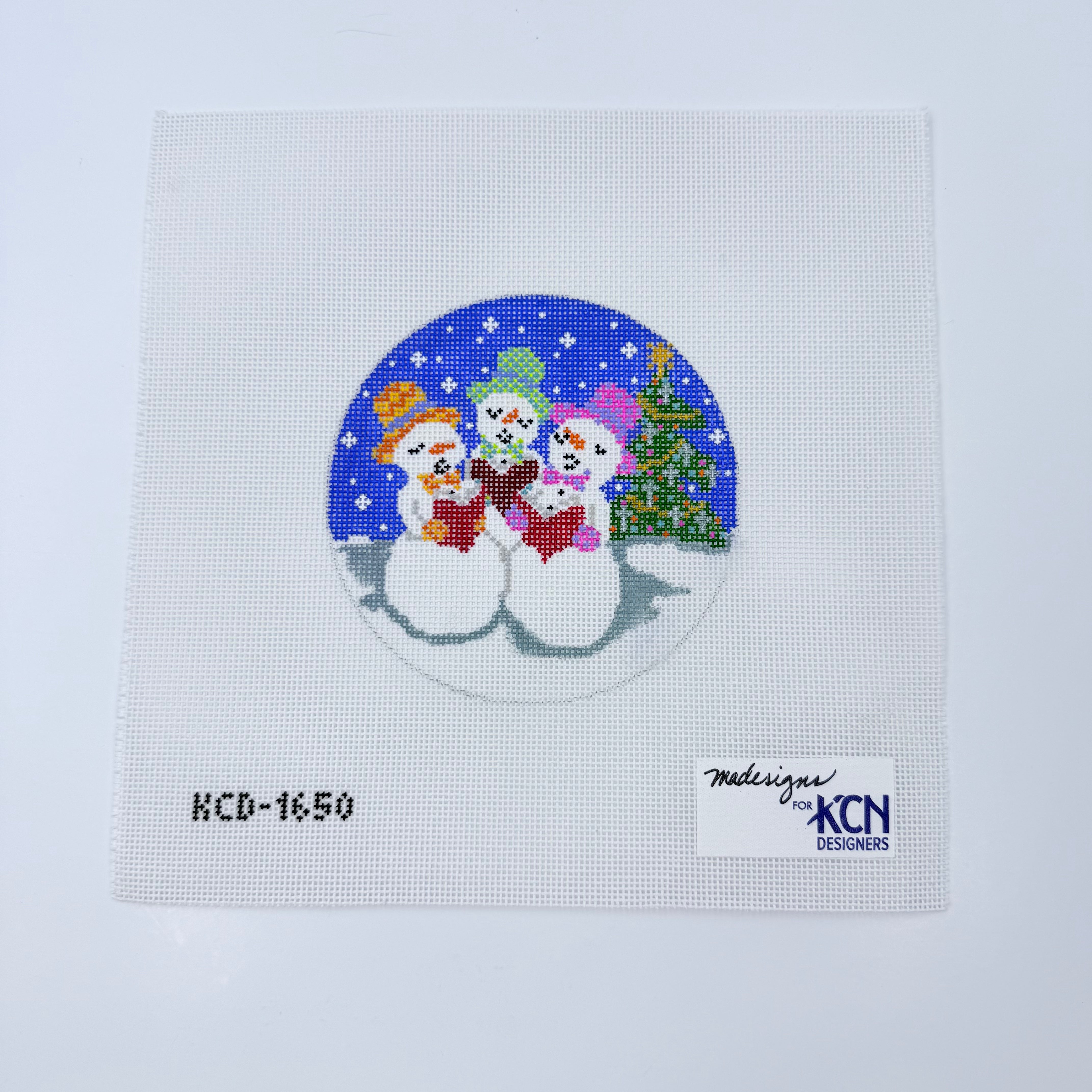 Snowmen Caroling Canvas - KC Needlepoint