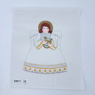 White Angel Tree Topper Canvas - KC Needlepoint