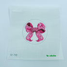 Mini Pink Bow Needlepoint Canvas - KC Needlepoint