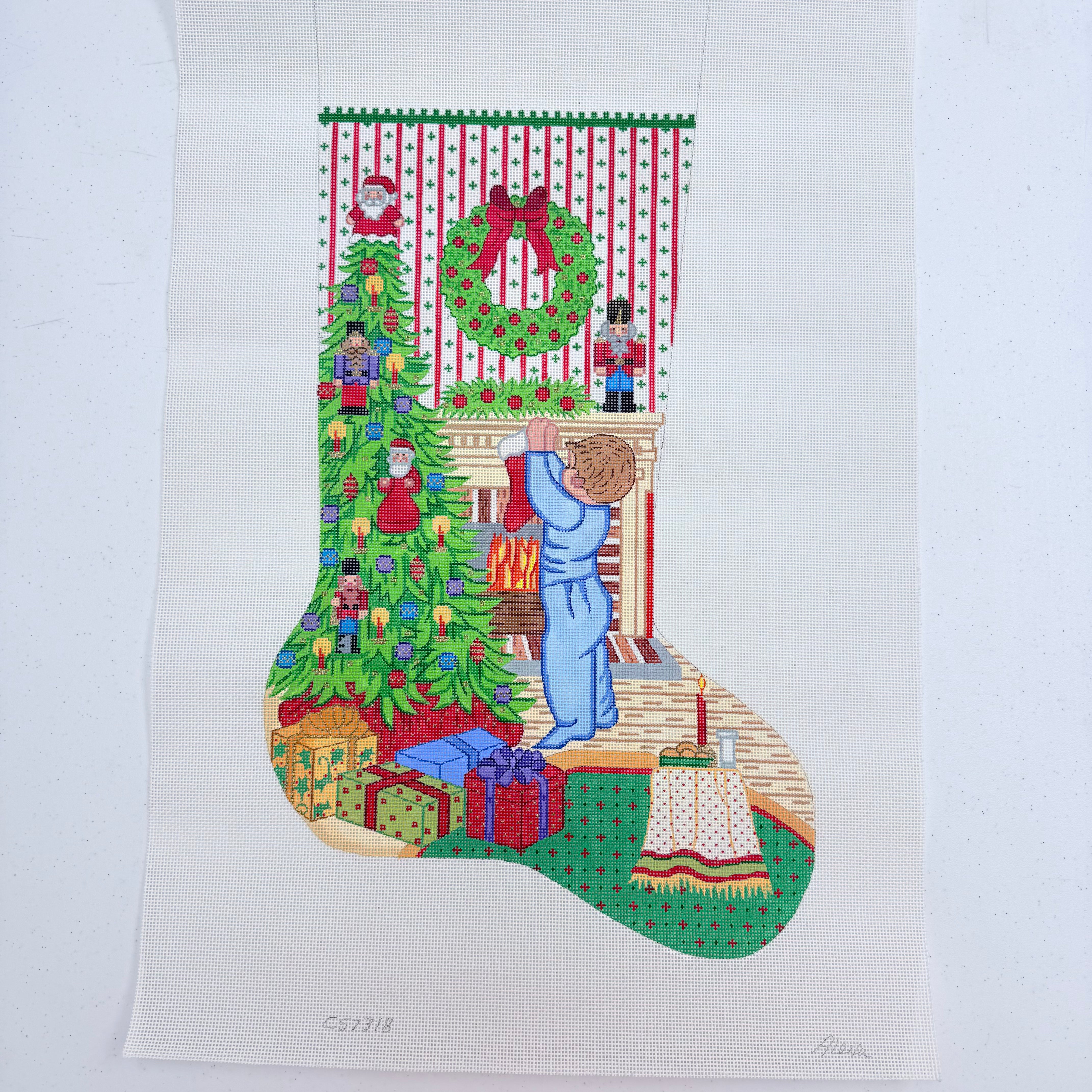 Alexa Christmas Stocking 7318 - KC Needlepoint