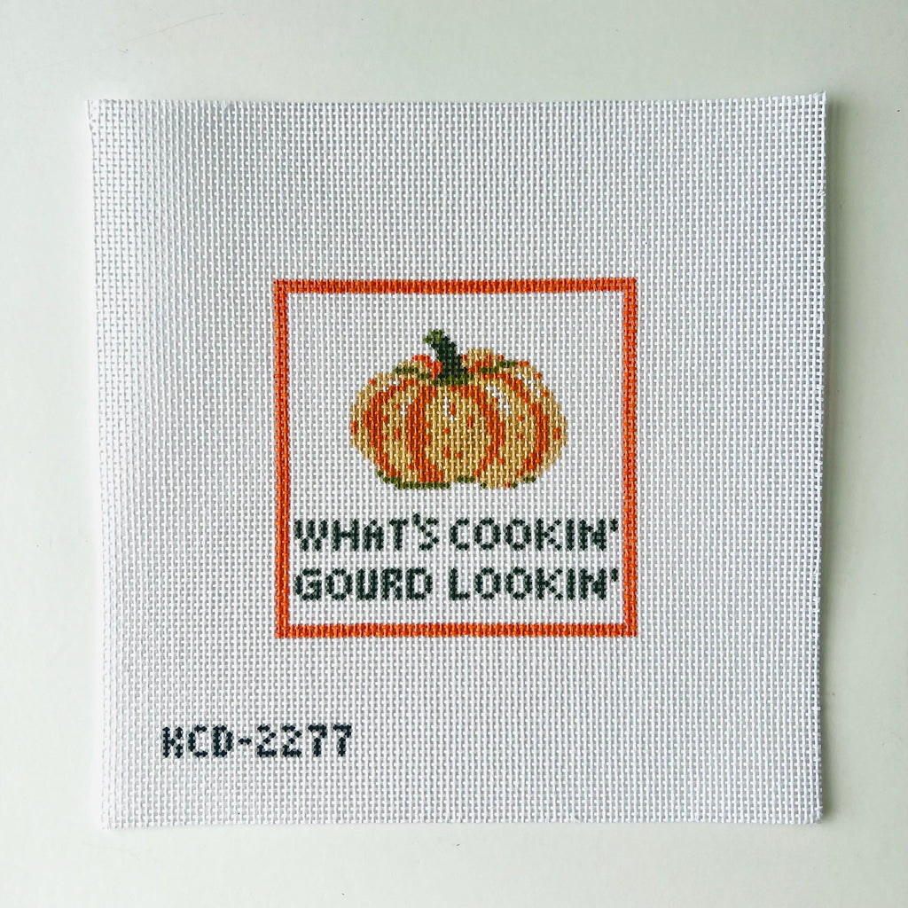 What's Cookin' Gourd Lookin" Canvas - KC Needlepoint