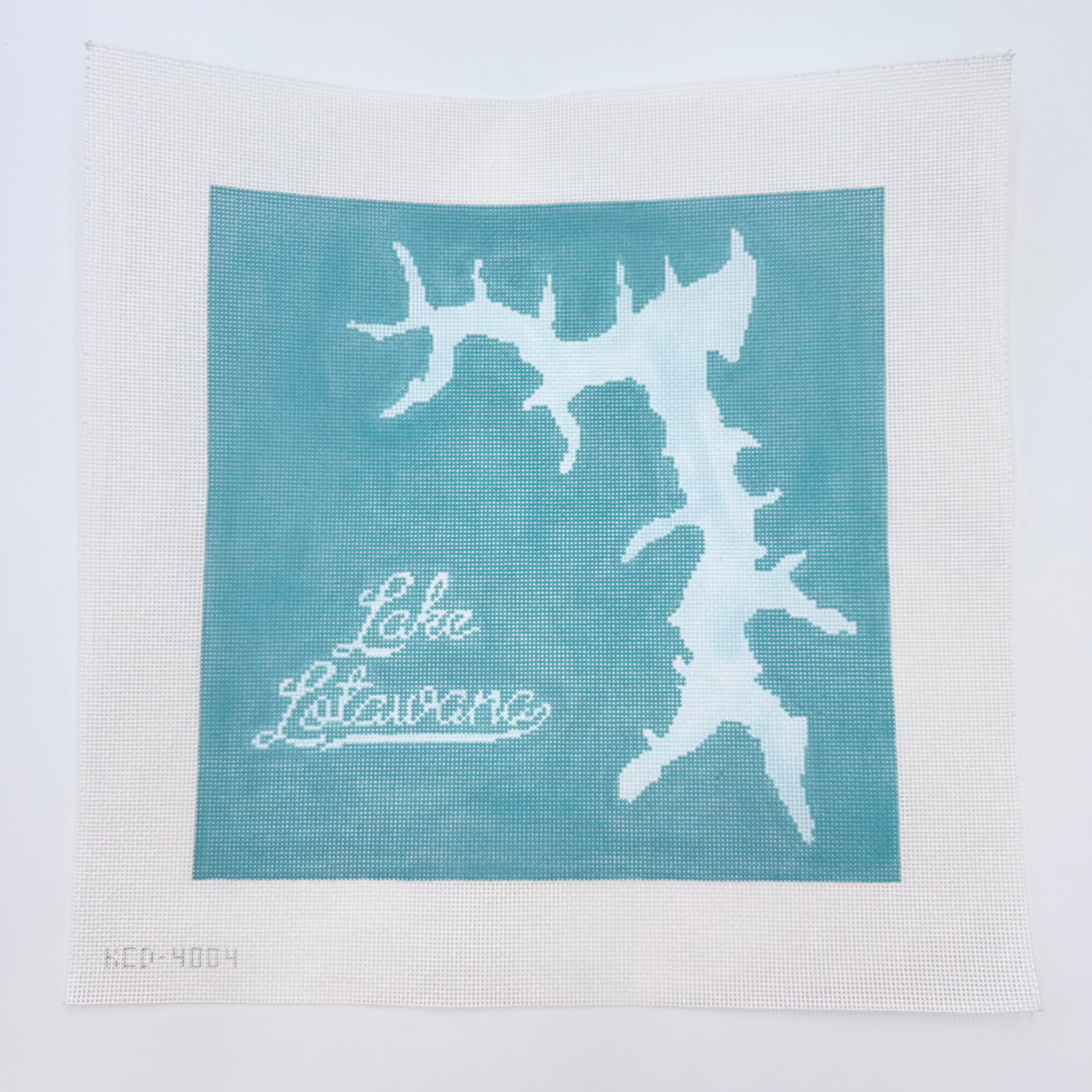 Lake Lotawana Pillow Canvas - KC Needlepoint