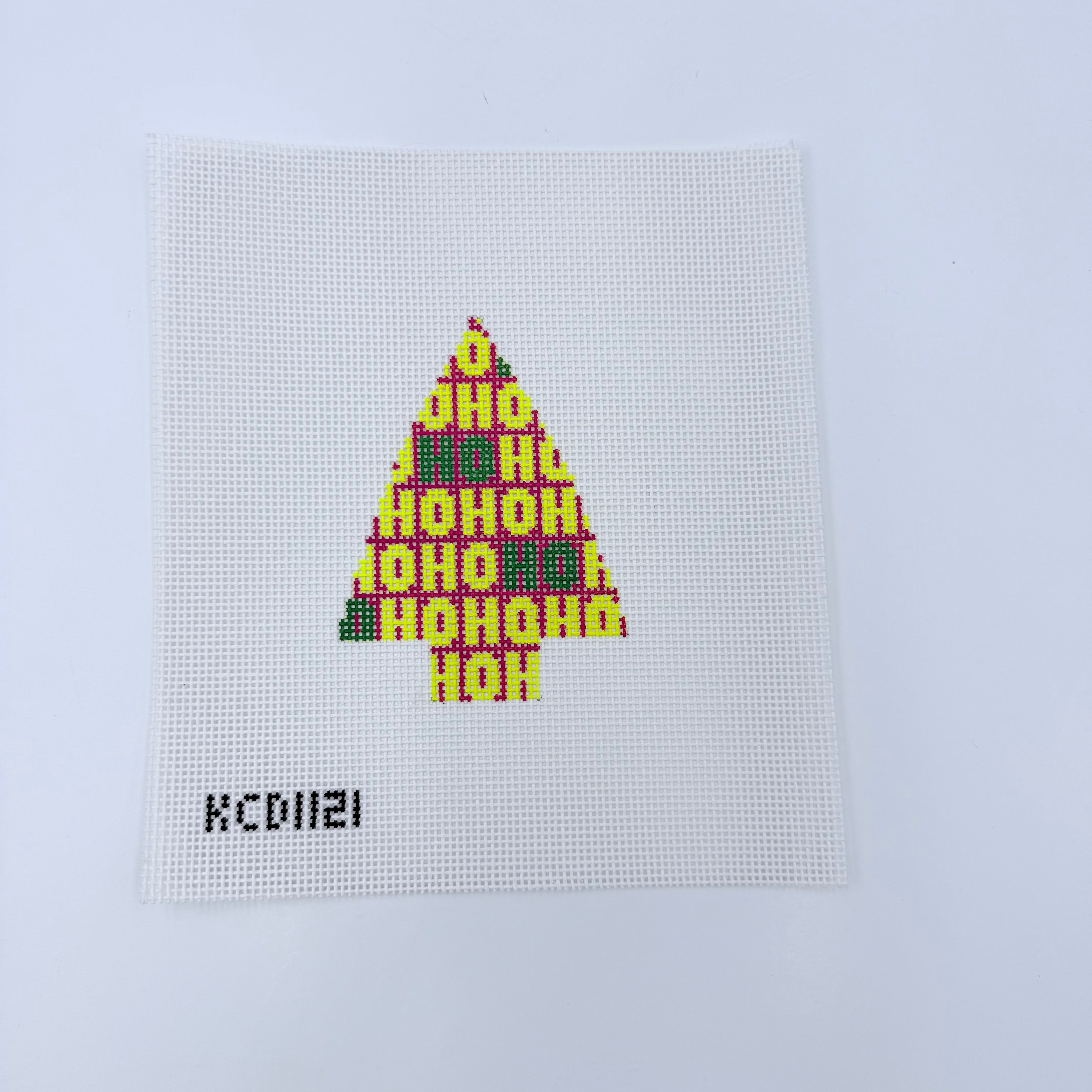 HOHOHO Tree Ornament Canvas - KC Needlepoint