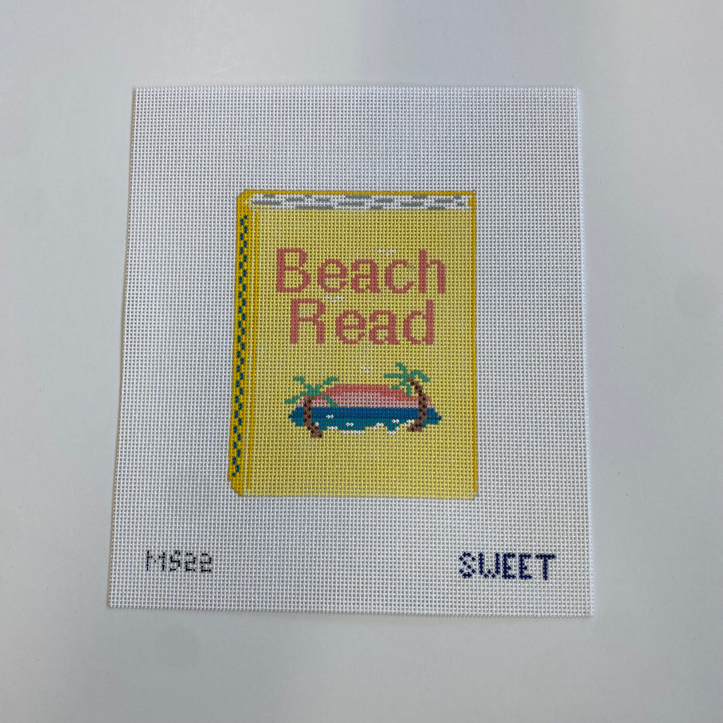 Beach Read Book Canvas - KC Needlepoint