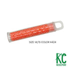 Size 14/15 Seed Beads 424 Tangerine - KC Needlepoint