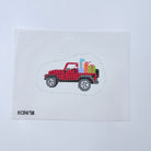 Santa Driving a Jeep Canvas - KC Needlepoint