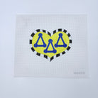 Delta Delta Delta Large Heart Canvas - KC Needlepoint