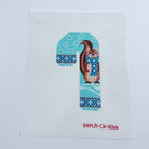 Squirrel Candy Cane Canvas - KC Needlepoint