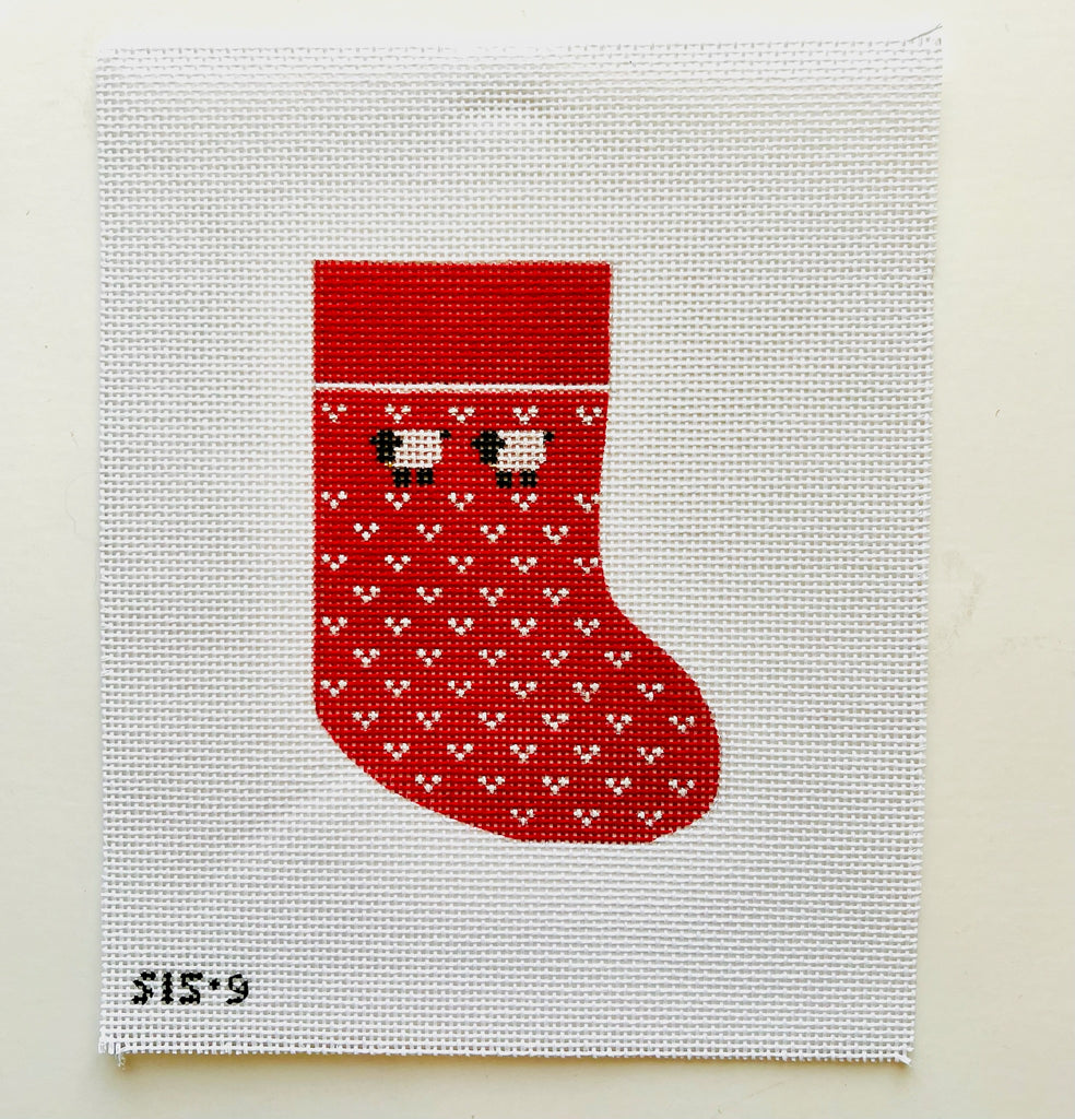 Sheep Mini Sock Canvas - KC Needlepoint