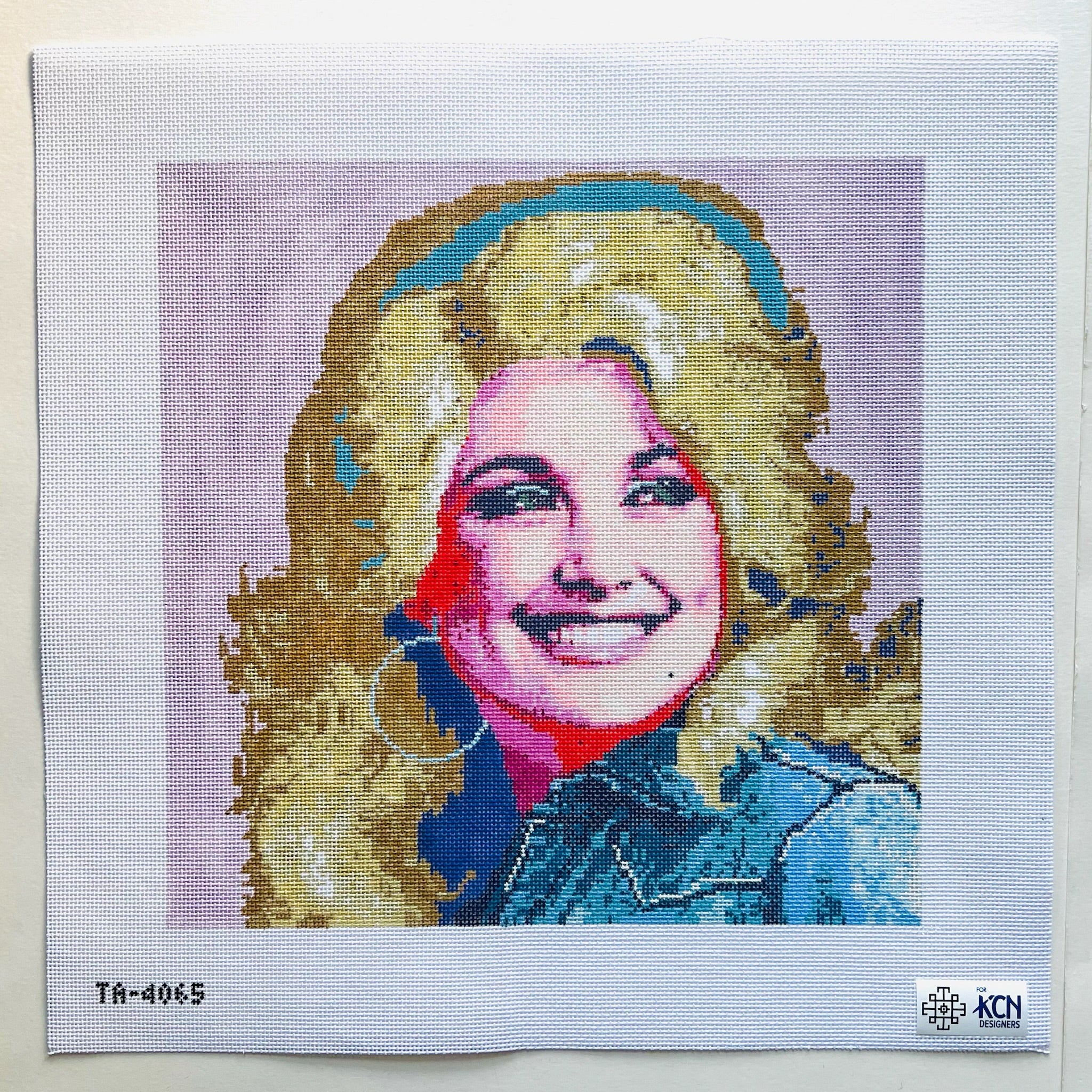 Dolly Parton Smiling Canvas - KC Needlepoint
