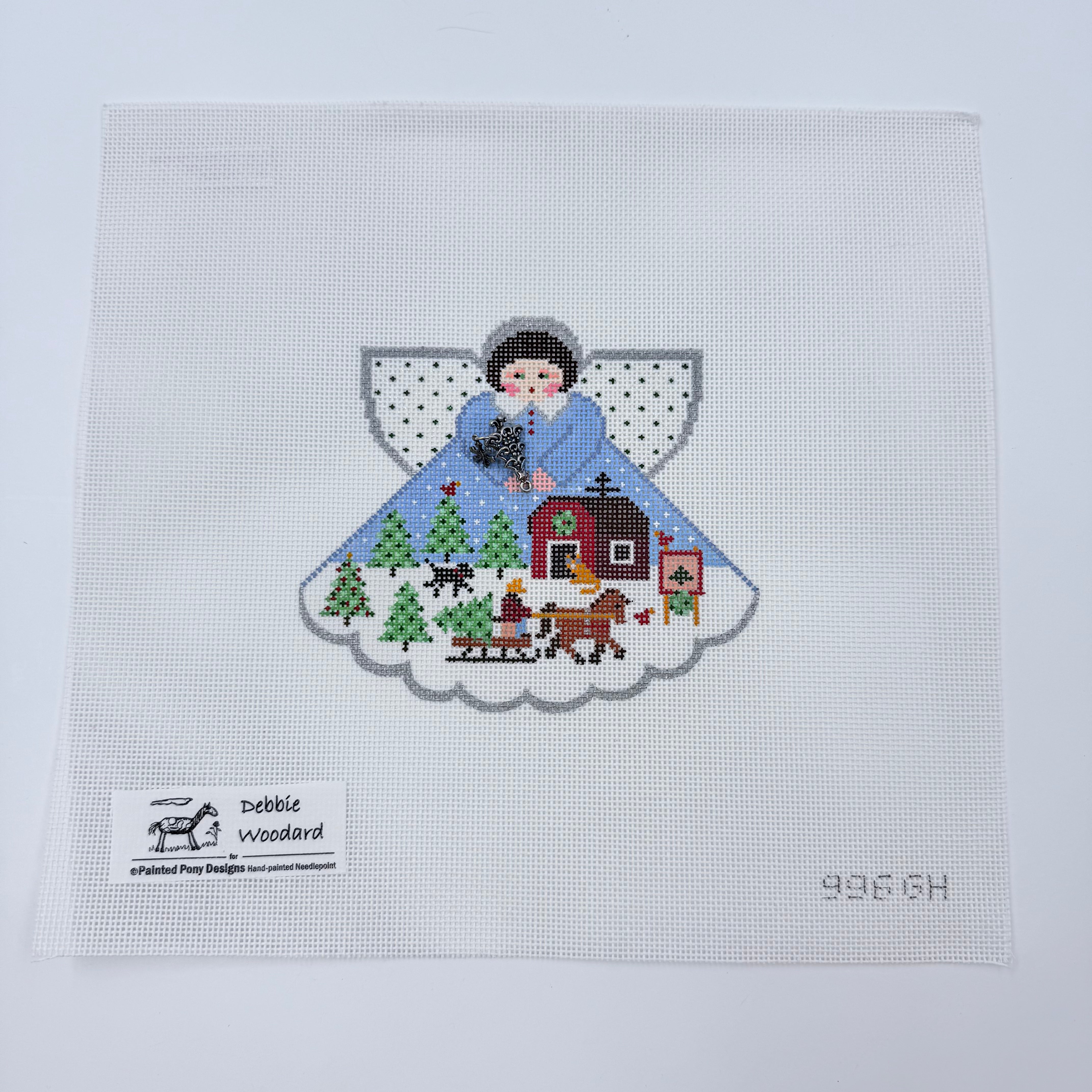 Tree Farm Angel Canvas and Stitch Guide - KC Needlepoint
