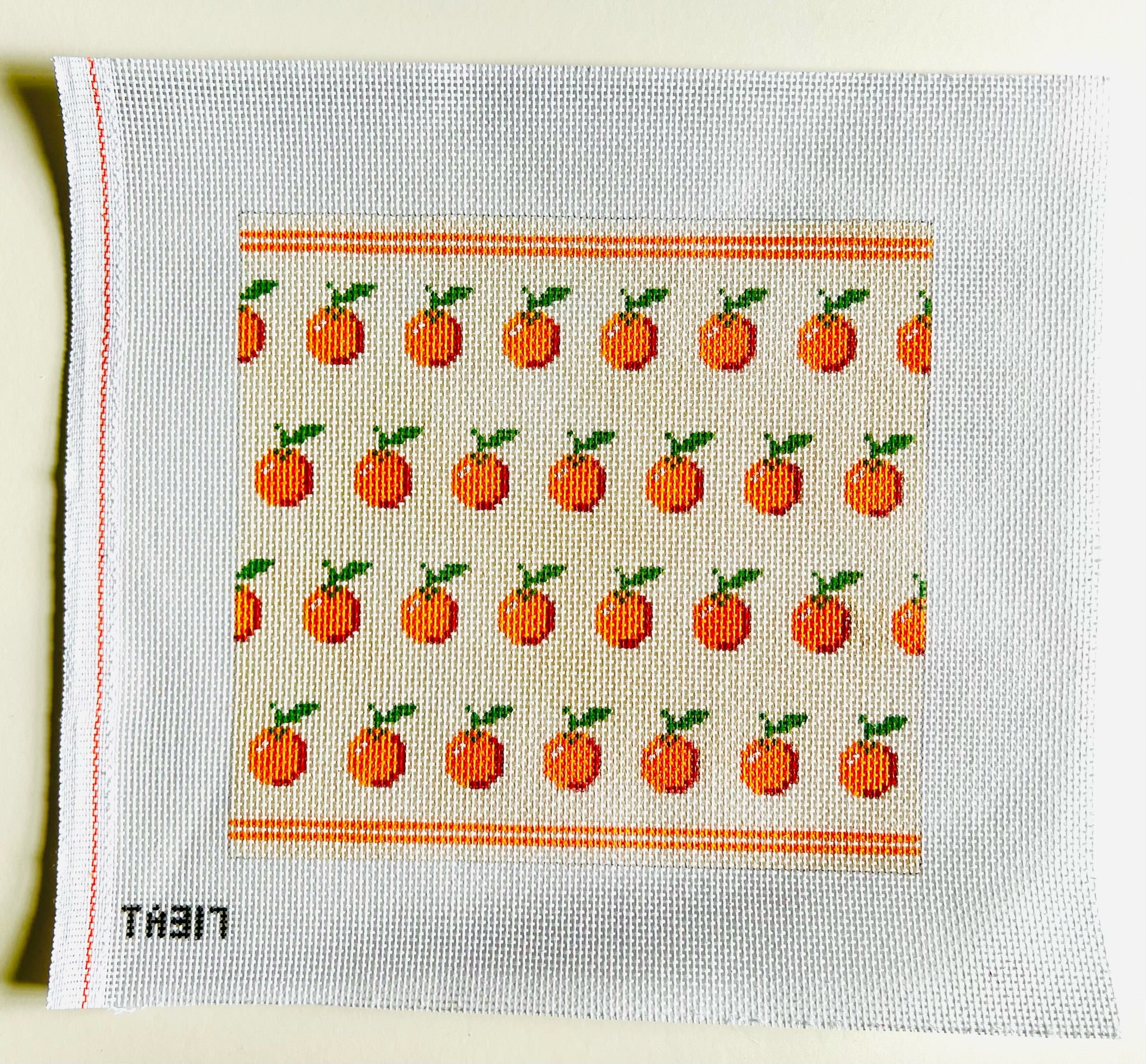 An Orange Day Needlepoint Canvas - KC Needlepoint