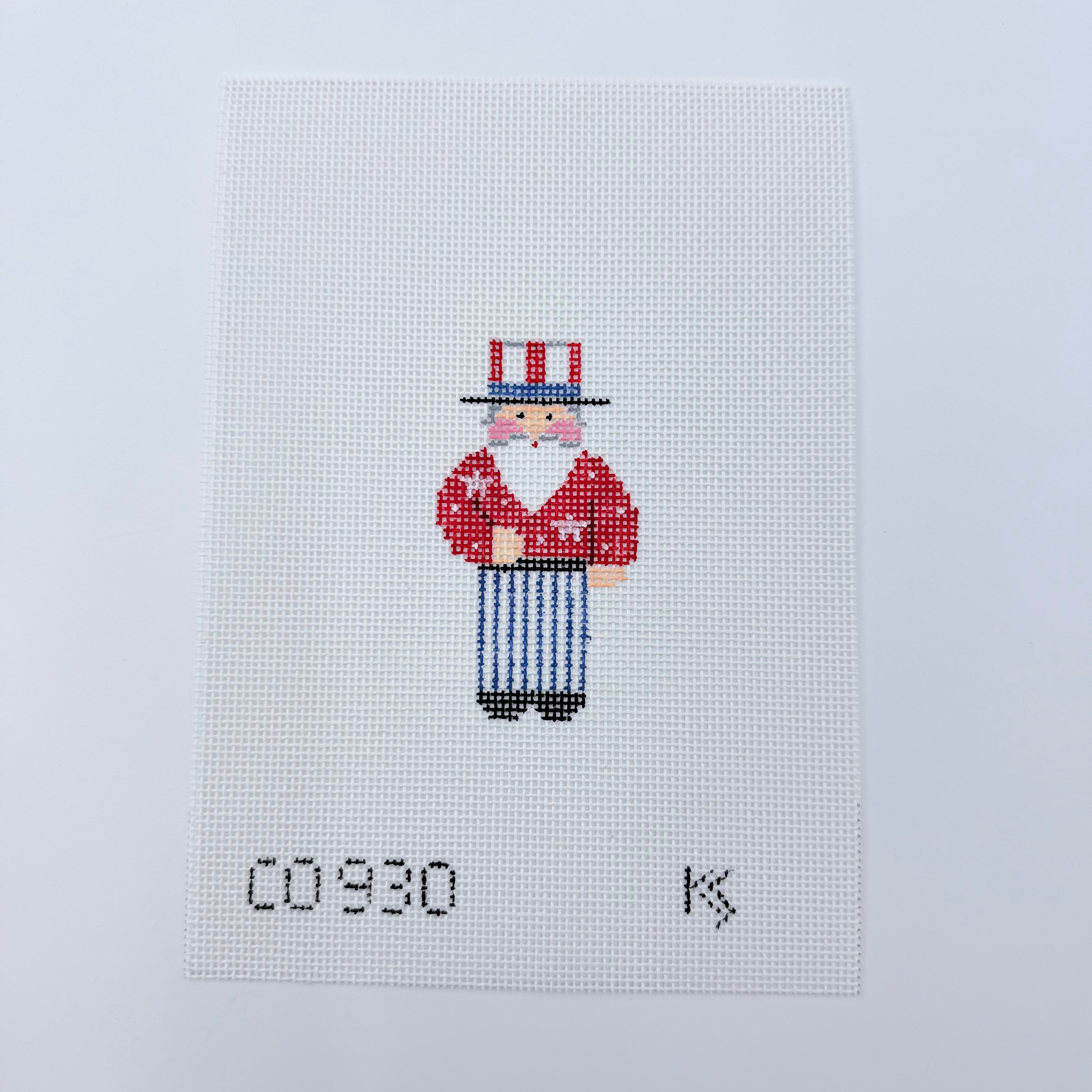 Tiny Uncle Sam Canvas - KC Needlepoint
