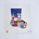 Santa's Castle Stocking Canvas - KC Needlepoint