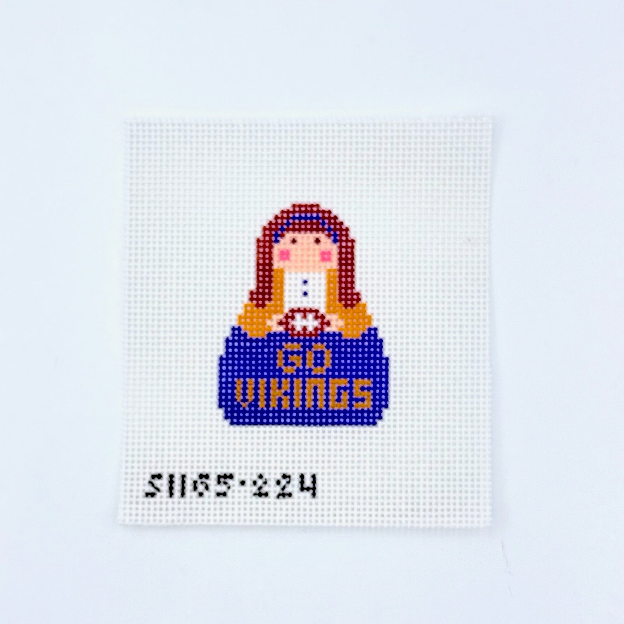 Vikings Angel Canvas - KC Needlepoint