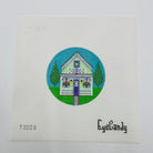 Green Coastal Cottage  Canvas - KC Needlepoint