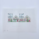 White Christmas House Mini House Canvas - KC Needlepoint
