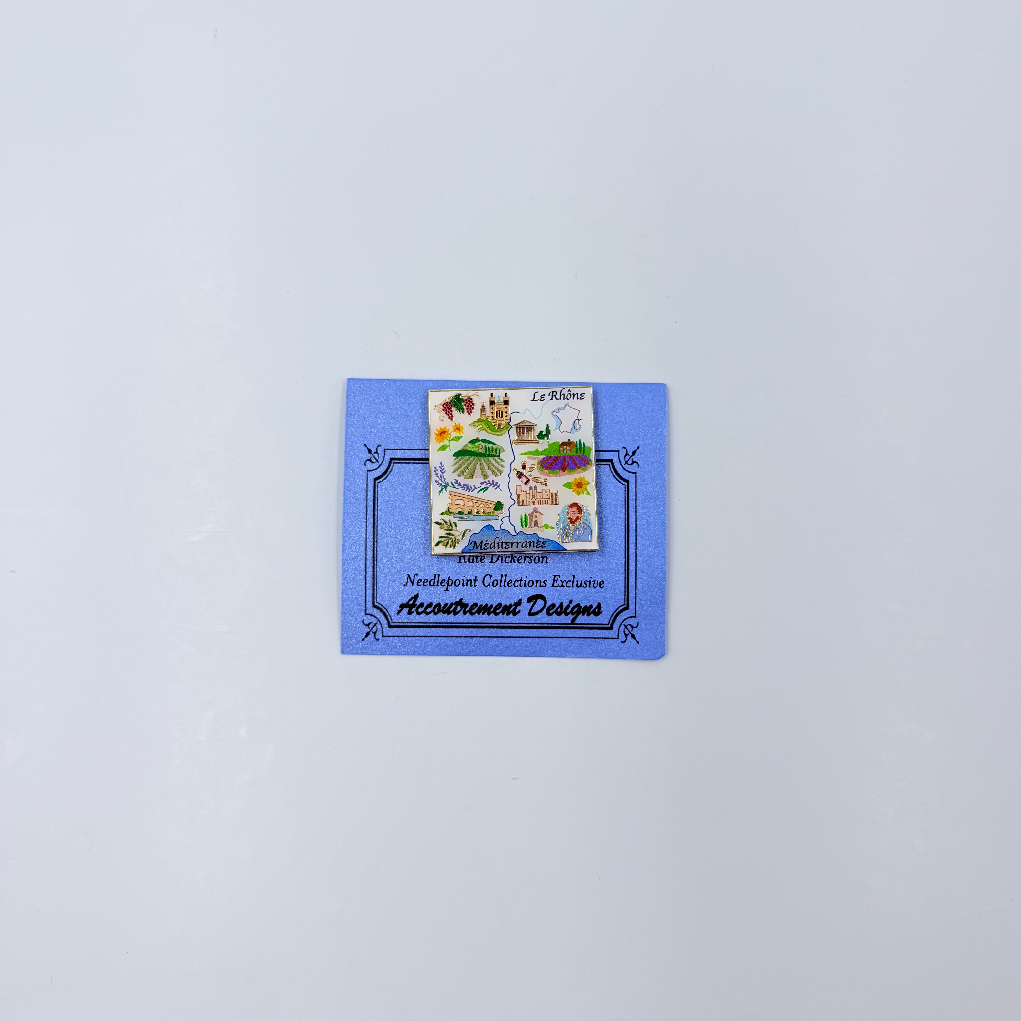 Rhone River Provence Collage Needle Minder - KC Needlepoint