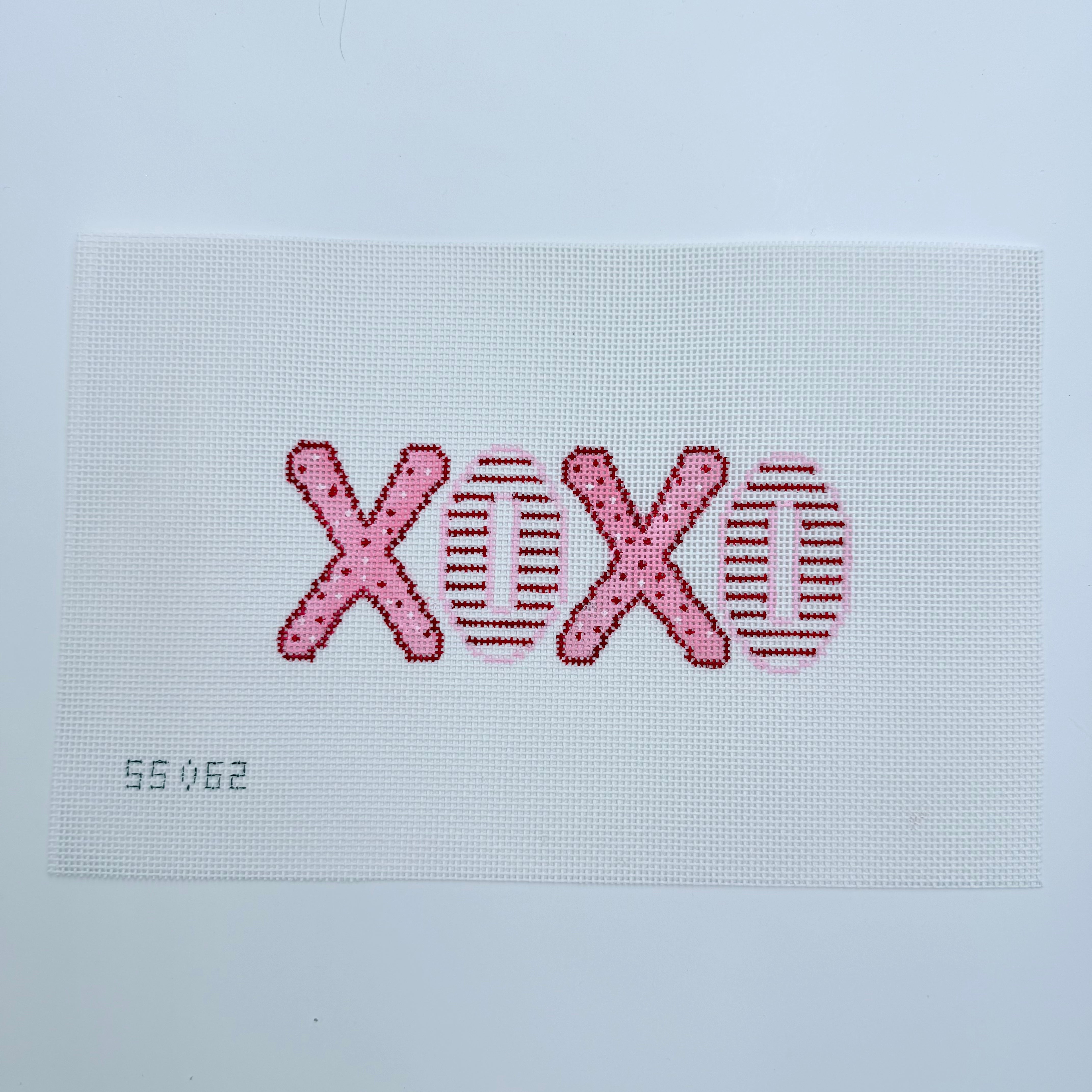 Hugs and Kisses Ornament Canvas - KC Needlepoint