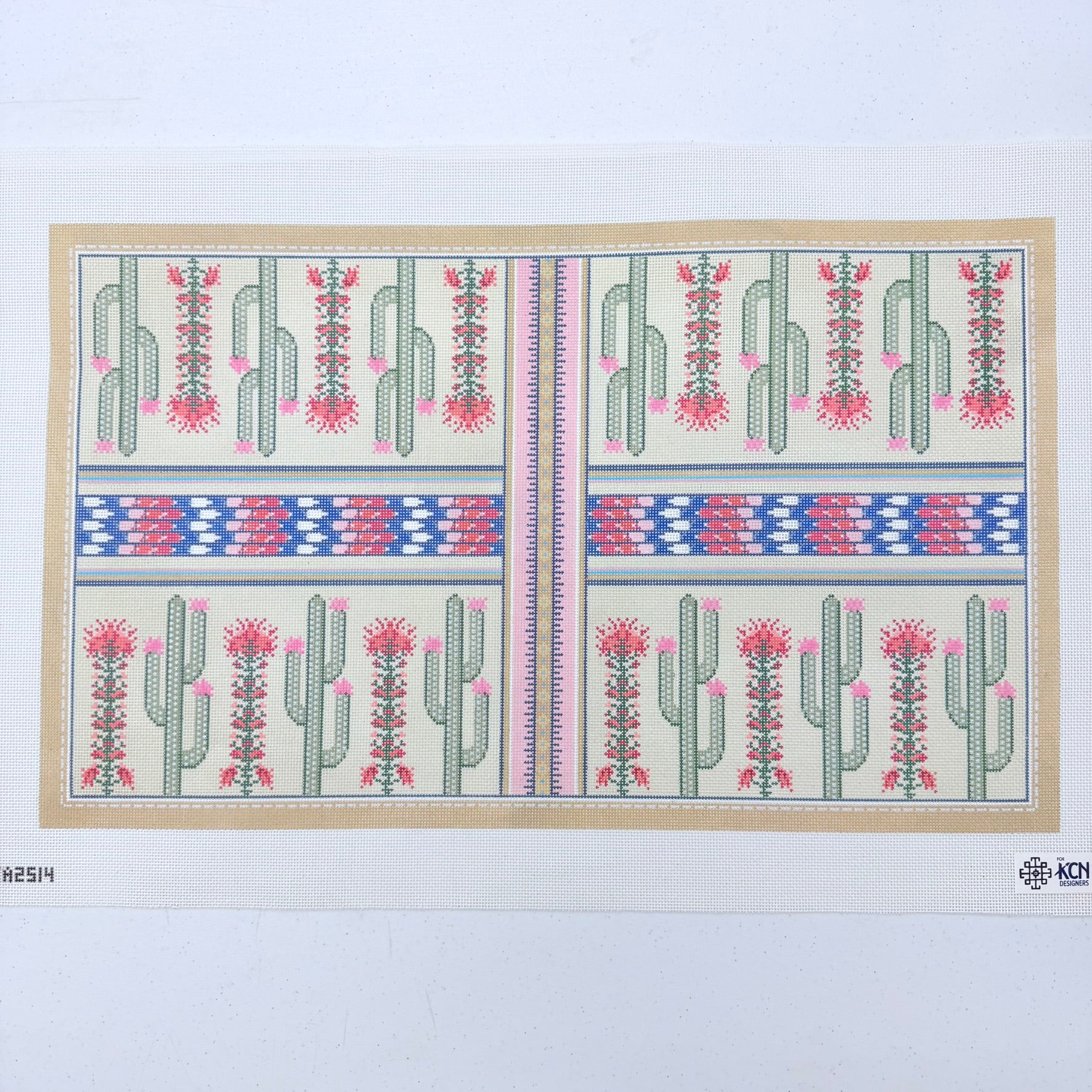 Cactus and Desert Backgammon Board Canvas - KC Needlepoint