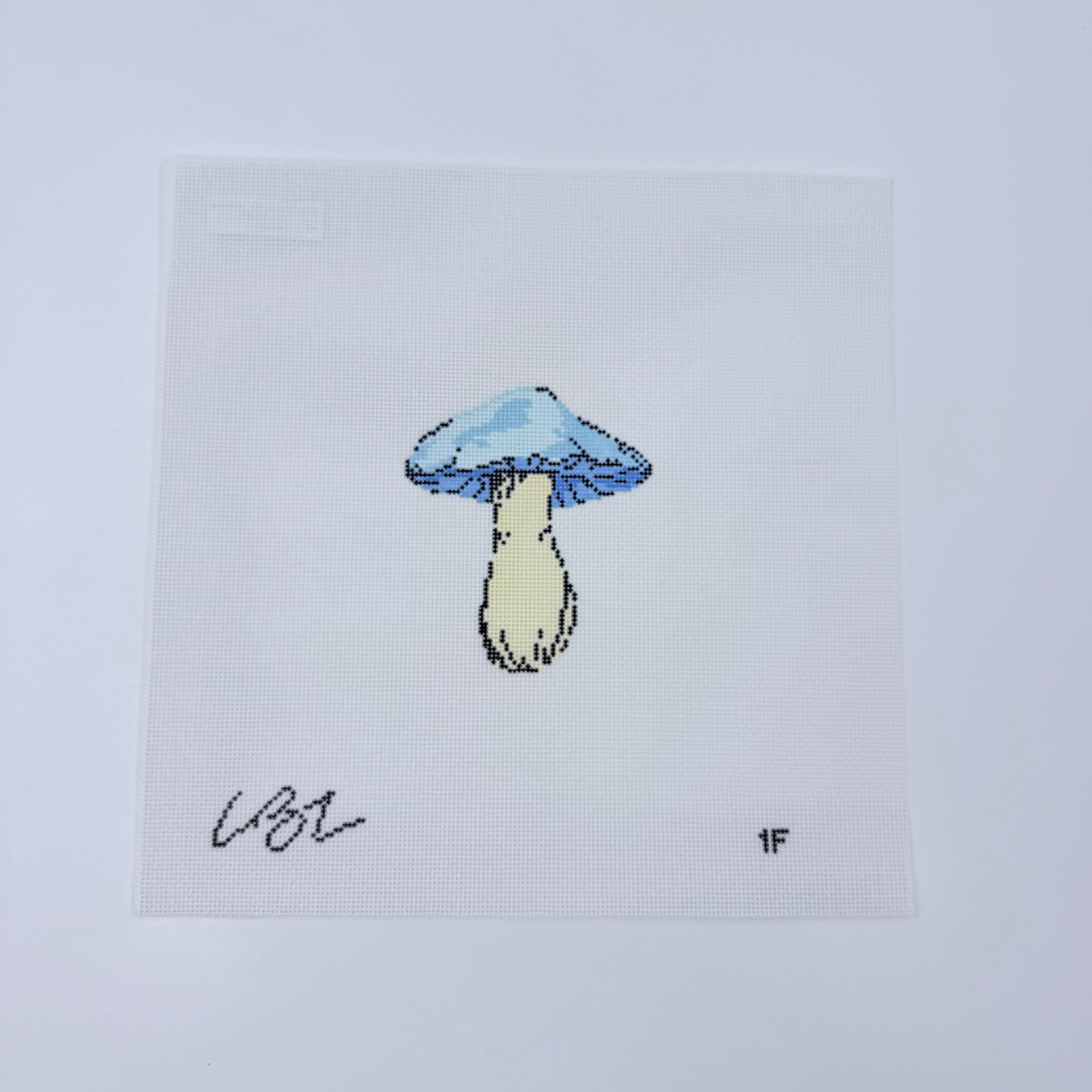 Blue Top Mushroom Canvas - KC Needlepoint
