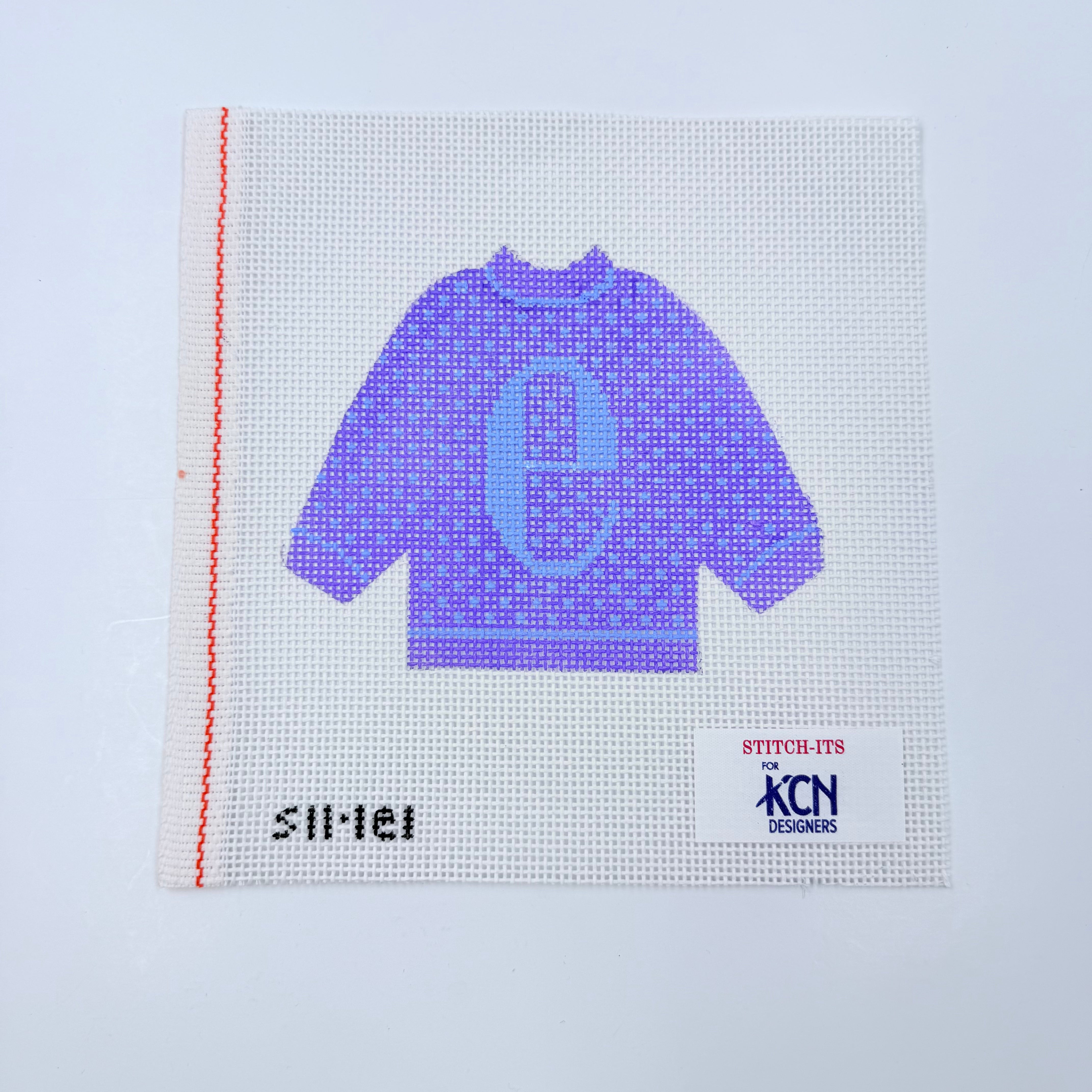 E Pullover Sweater Needlepoint Canvas - KC Needlepoint