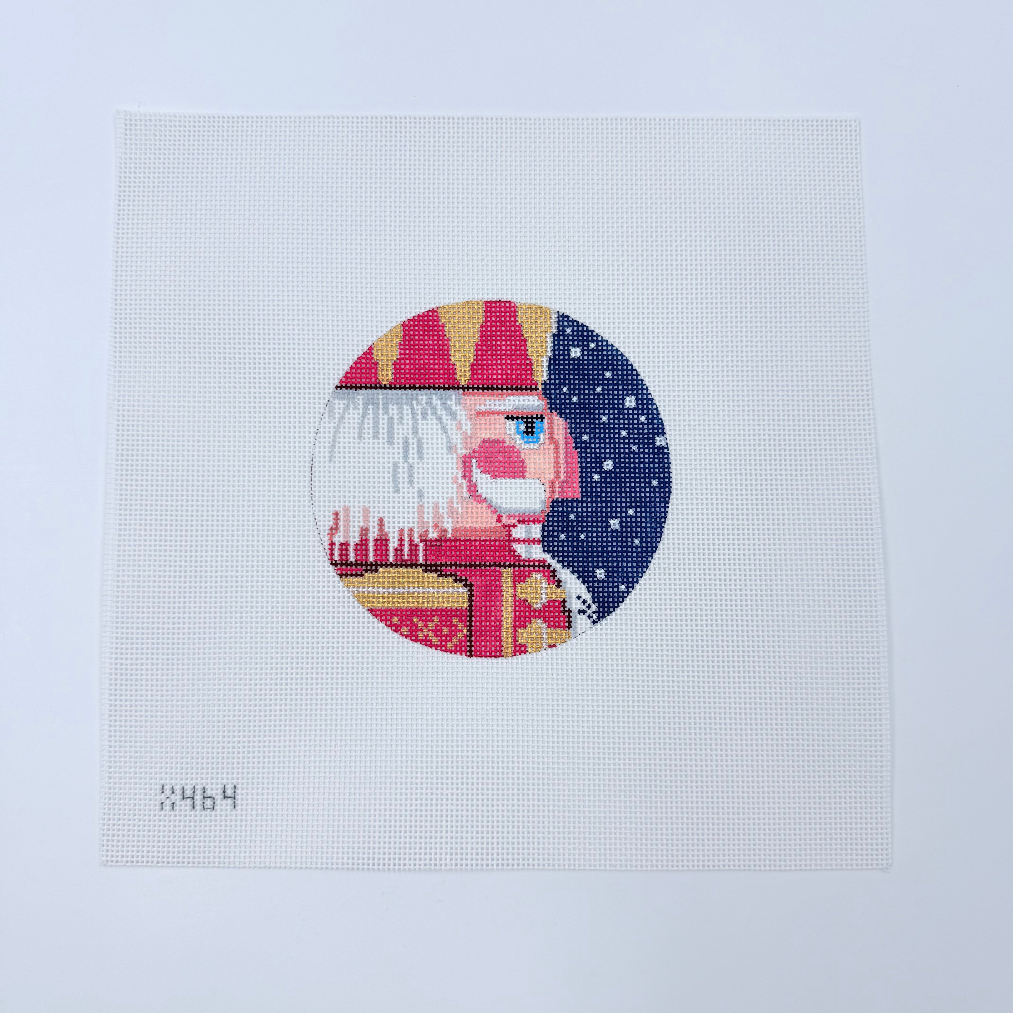 Nutcracker Profile Round Canvas - KC Needlepoint