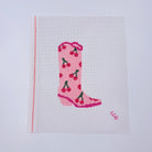 Cherry Cowgirl Boot Canvas - KC Needlepoint