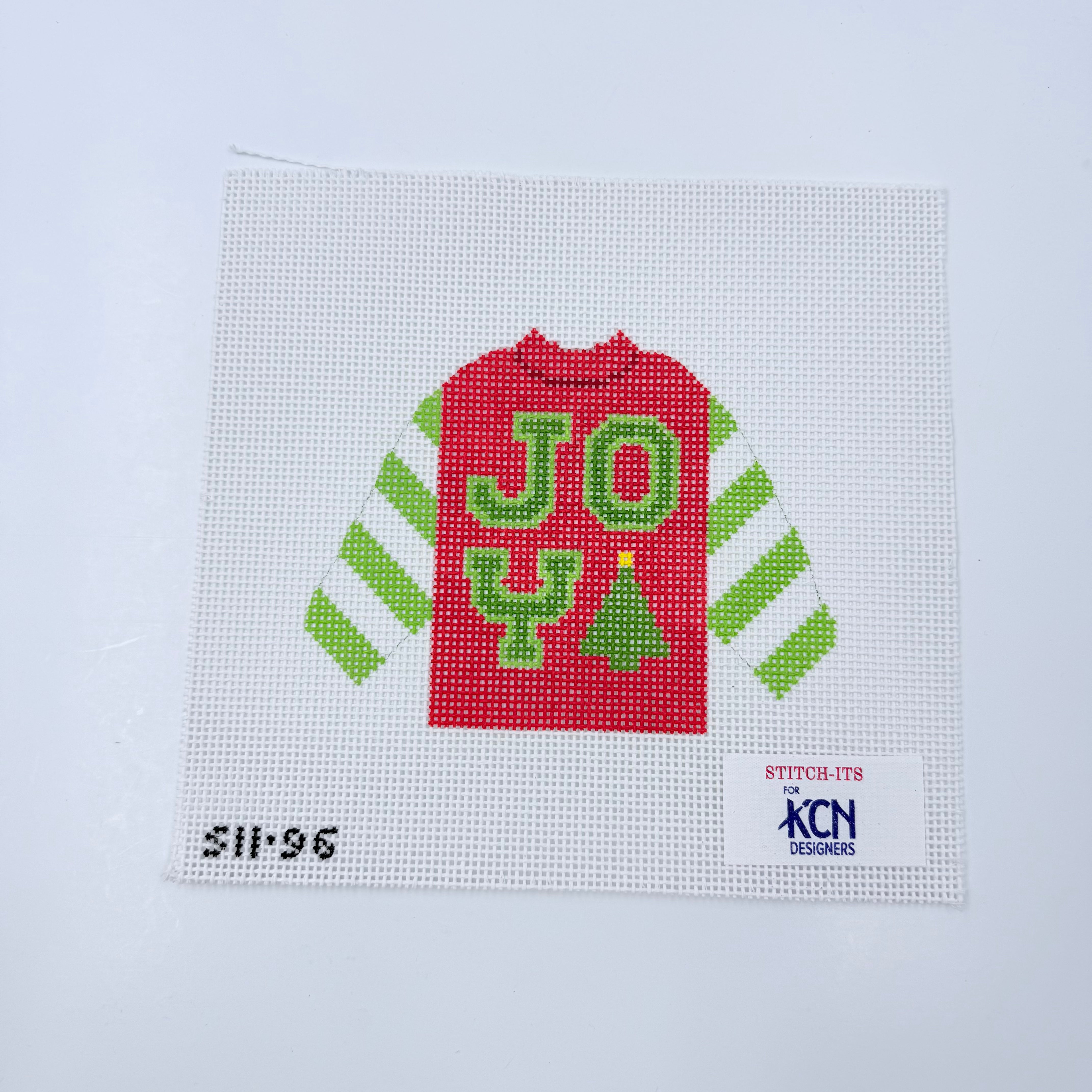 Joy with Tree Pullover - KC Needlepoint