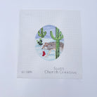 Coyote Oval Canvas - KC Needlepoint