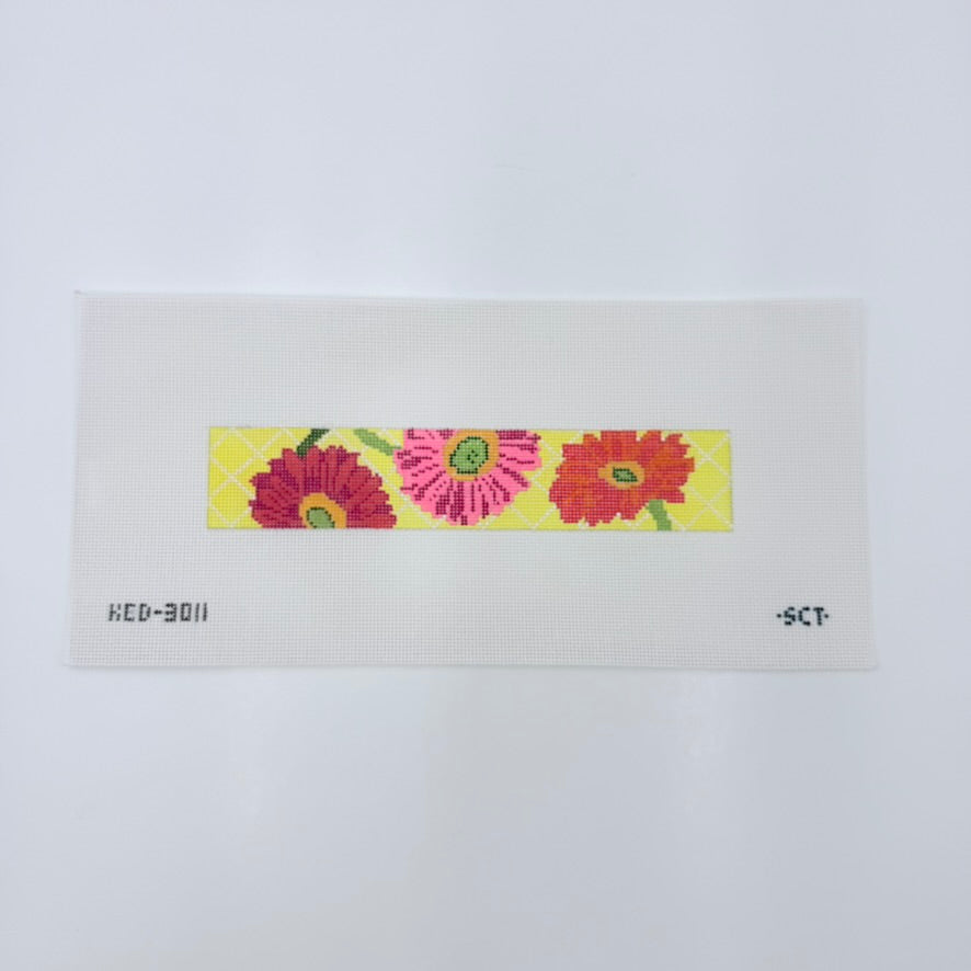 Gerbera Daisy Key Fob Canvas - KC Needlepoint