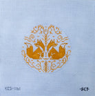 Woodland Foxes Round Canvas - KC Needlepoint