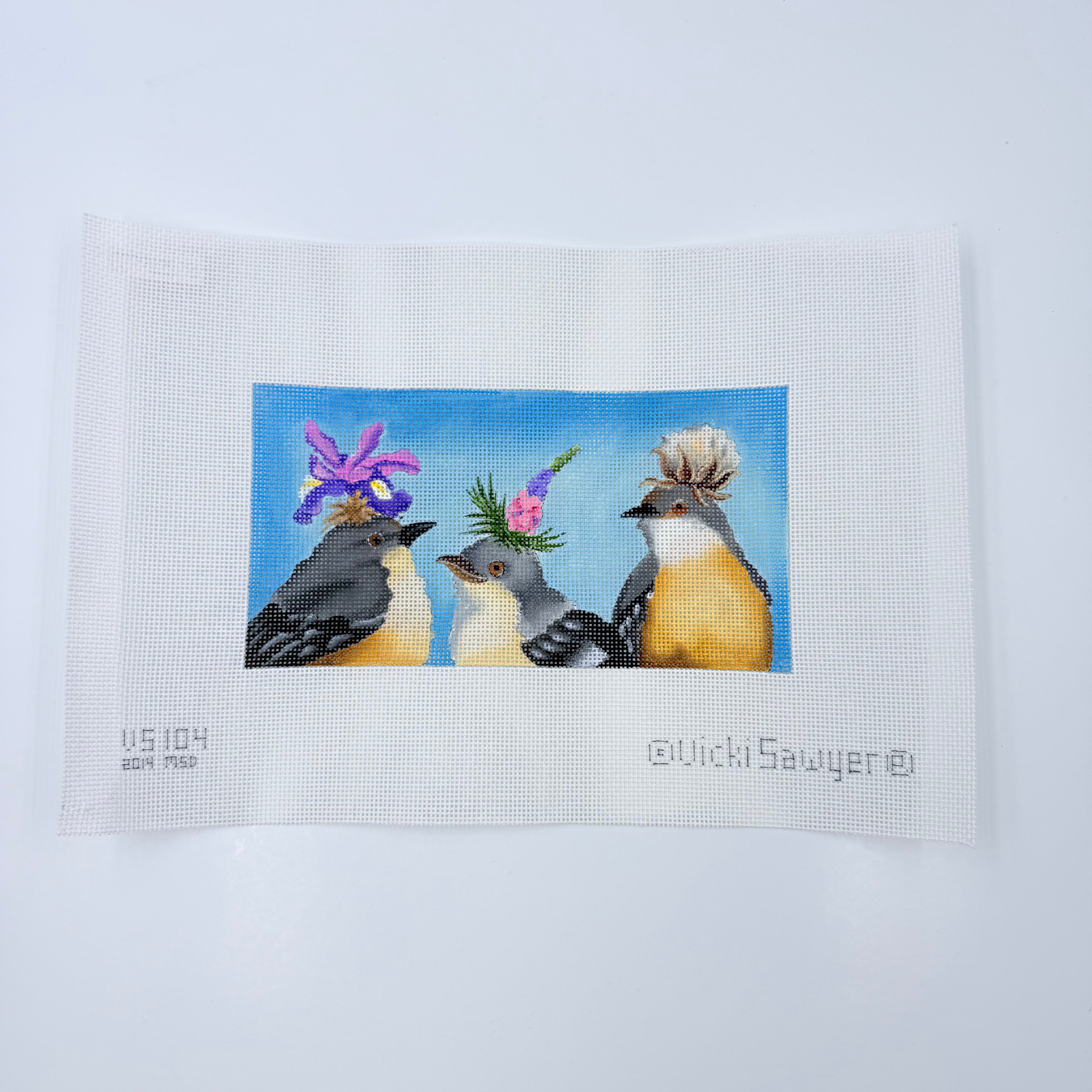 Baby Mockingbirds Canvas - KC Needlepoint