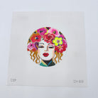 Lady with Floral Headdress Canvas - KC Needlepoint