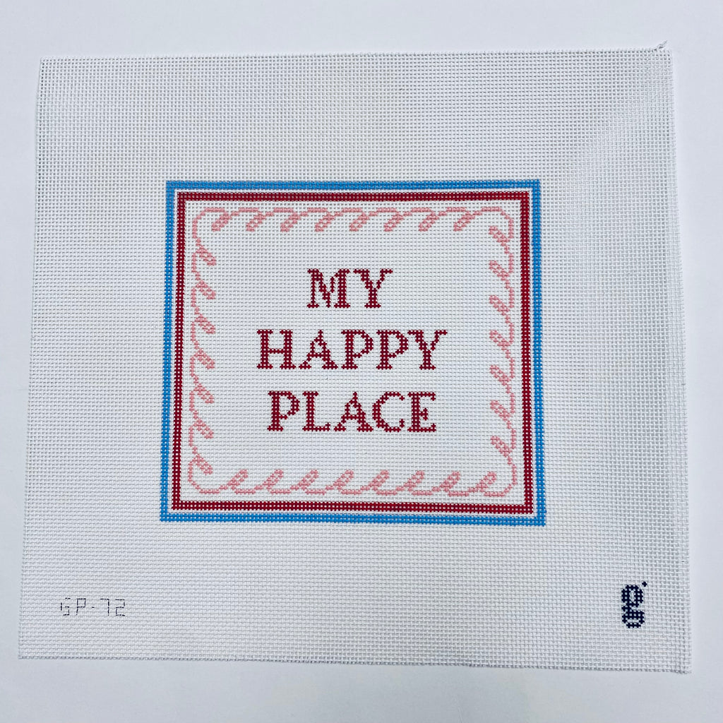 My Happy Place Canvas - KC Needlepoint