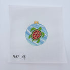 Turtle Round Canvas - KC Needlepoint