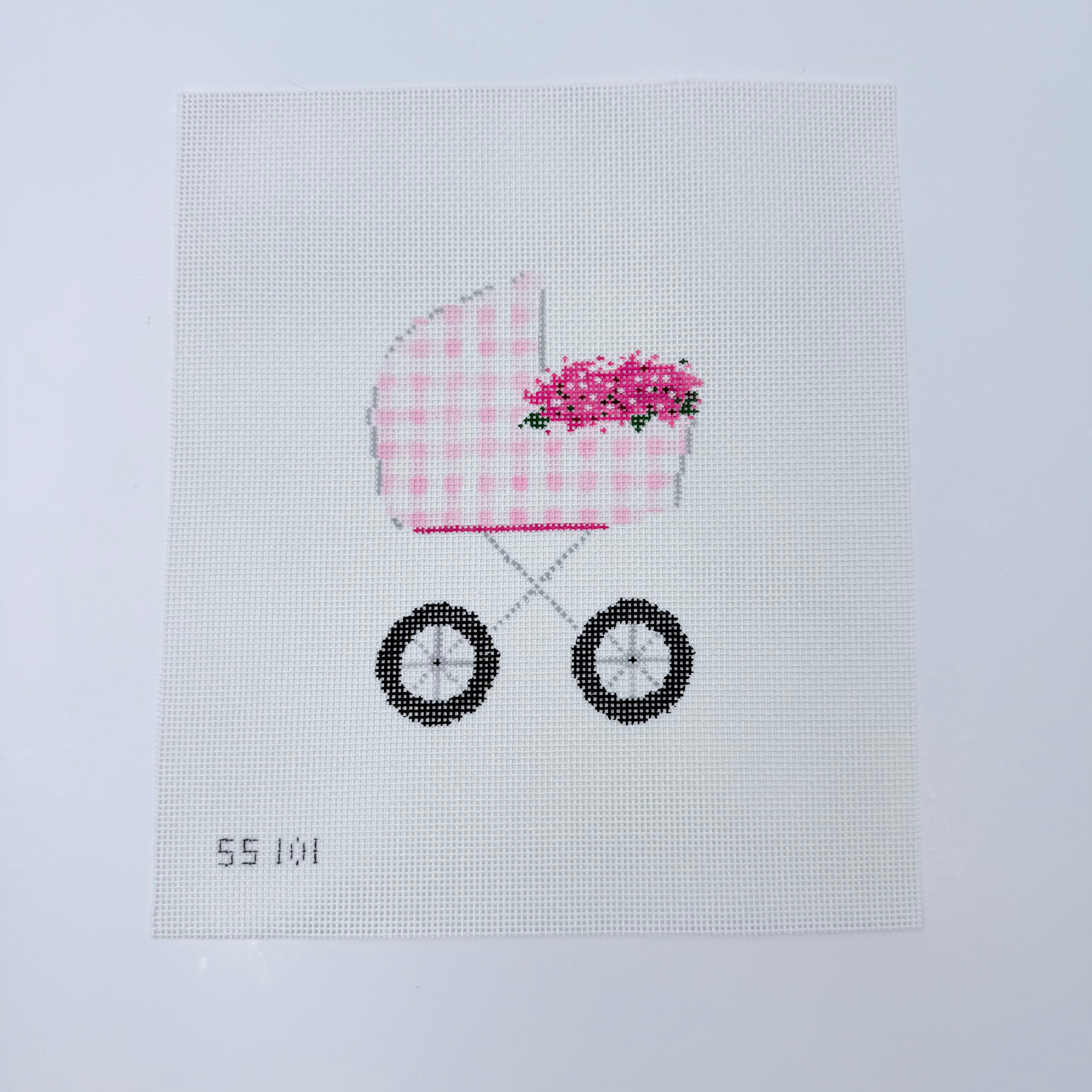 Baby Carriage Canvas - KC Needlepoint
