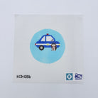 Police Car with Dog Ornament Canvas - KC Needlepoint