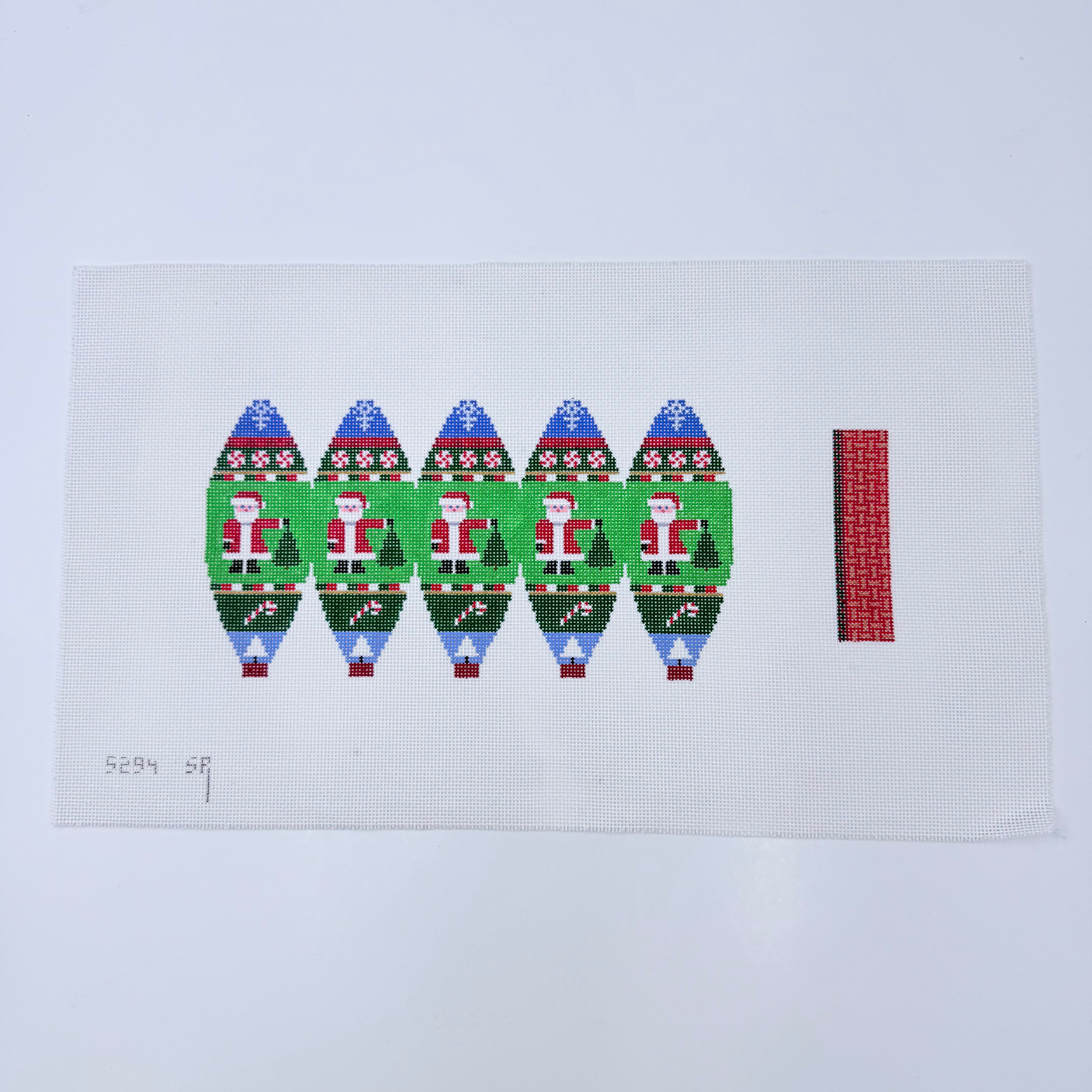 Santa Tree Hot Air Balloon Canvas - KC Needlepoint