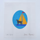 Lab on Yellow Sailboat Canvas - KC Needlepoint