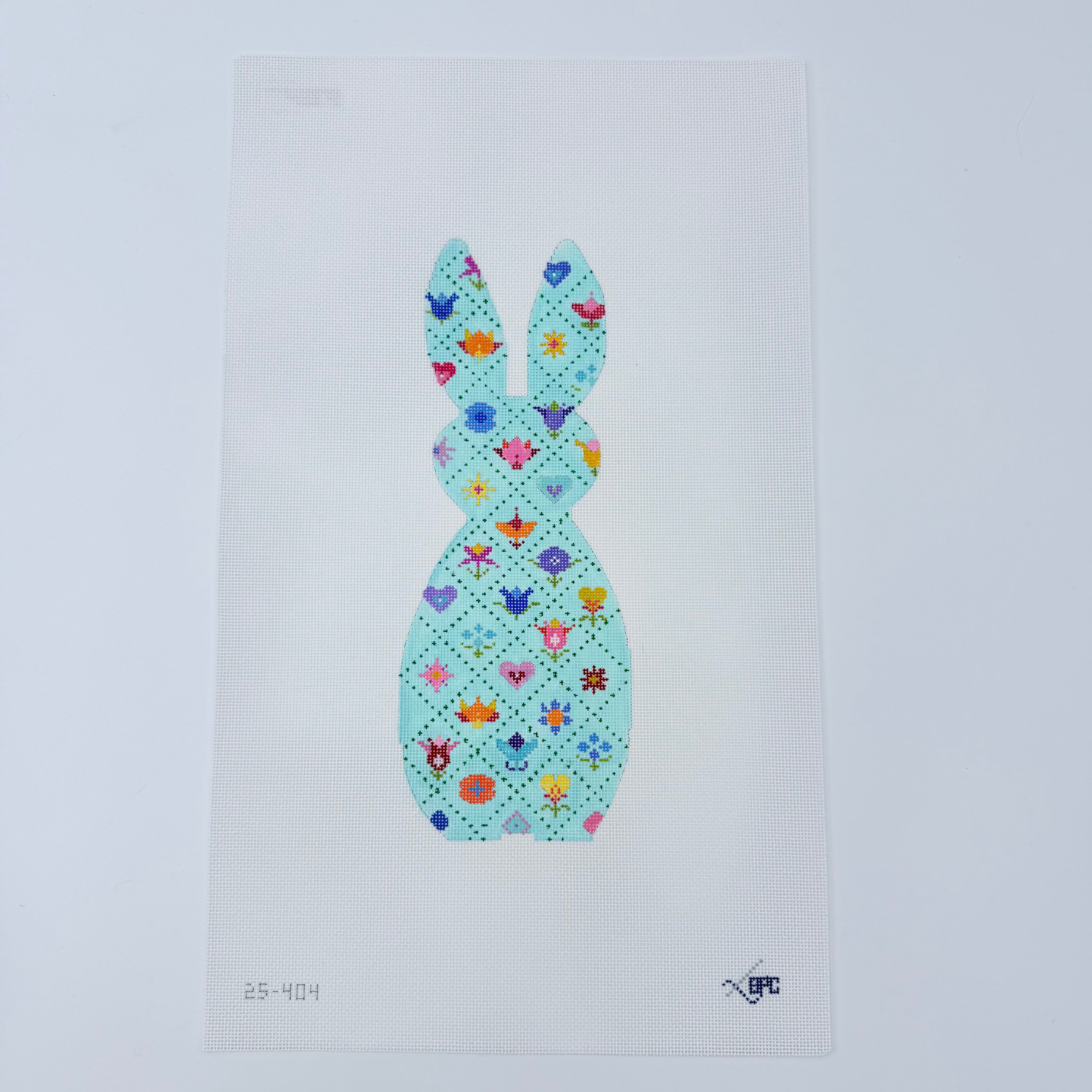 Grid Bunny Canvas - KC Needlepoint