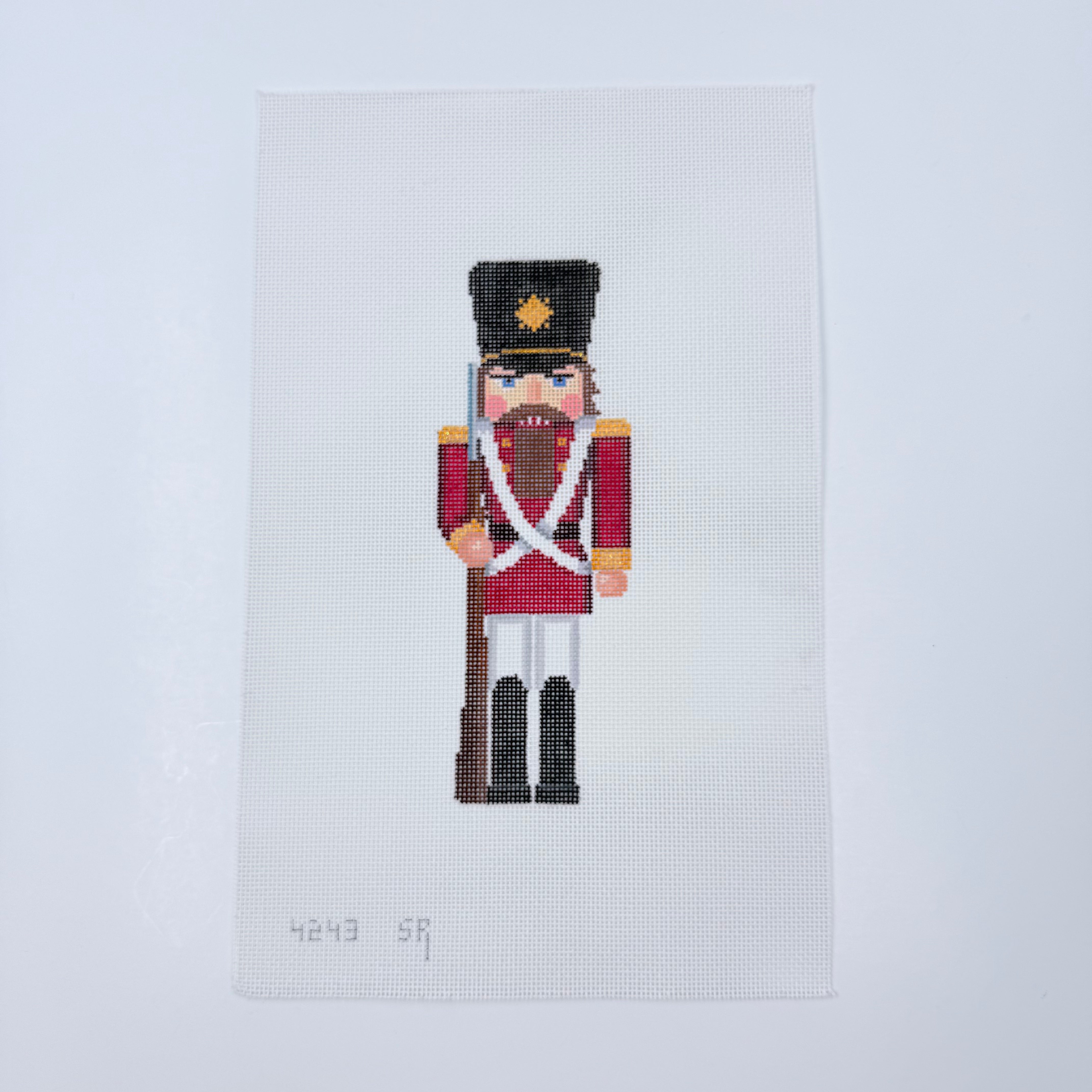 Red Soldier Nutcracker Canvas - KC Needlepoint