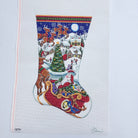 Village Christmas Stocking Canvas - KC Needlepoint