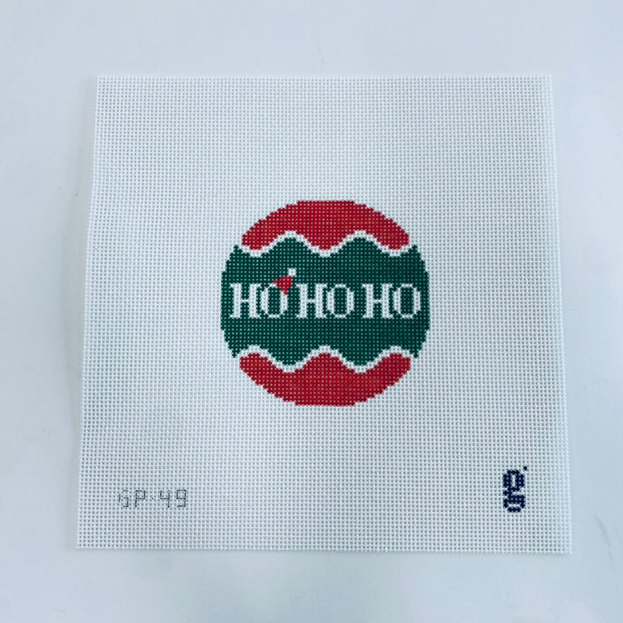 Ho Ho Ho Round Canvas - KC Needlepoint
