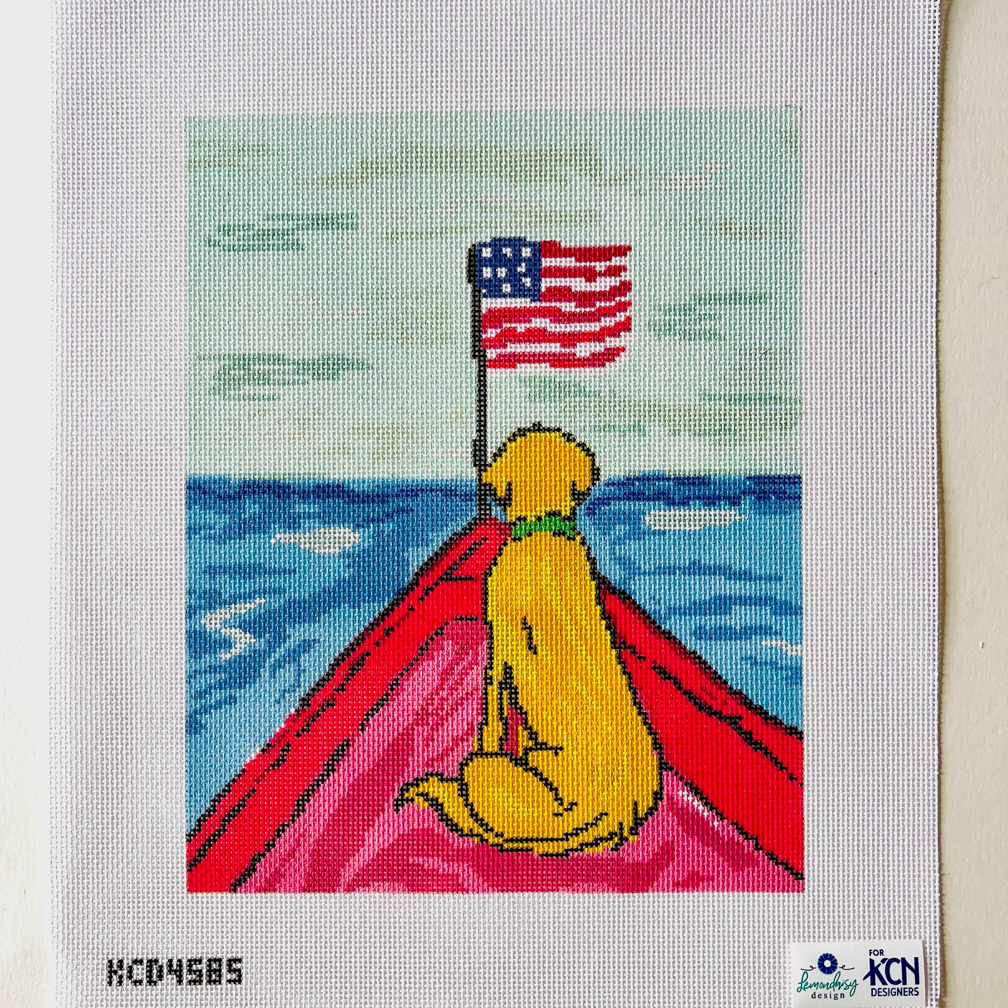 Dog on a Boat Canvas - KC Needlepoint