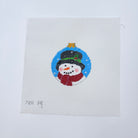Snowman Face Round Canvas - KC Needlepoint
