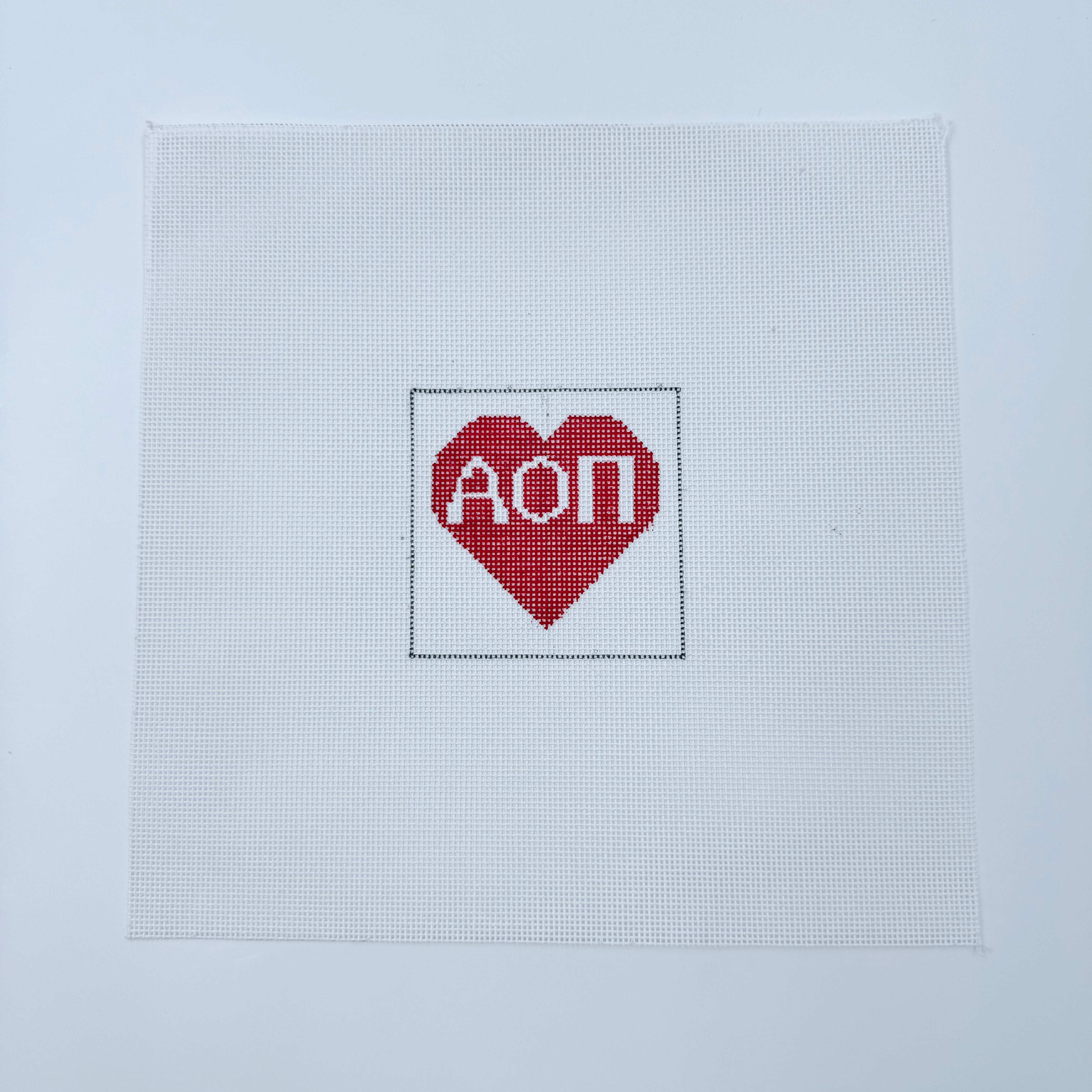 Alpha Omicron Pi 3" Square Canvas - KC Needlepoint
