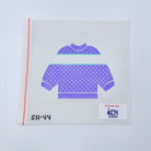 Purple Pullover with Personalization - KC Needlepoint