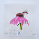 Bee on Coneflower Canvas - KC Needlepoint